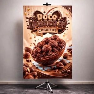 Banner em tecido personalizado para Páscoa