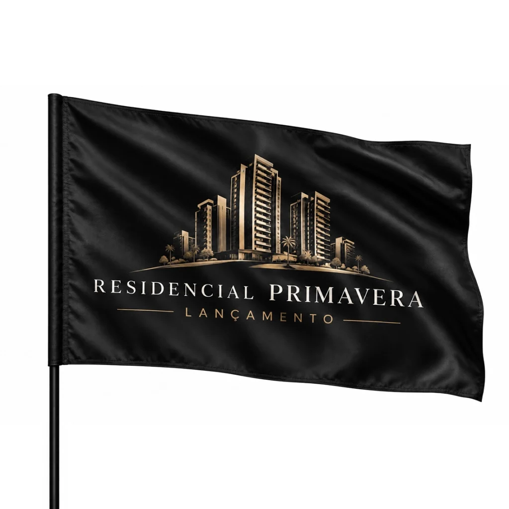 Bandeira personalizada para eventos e divulgacao