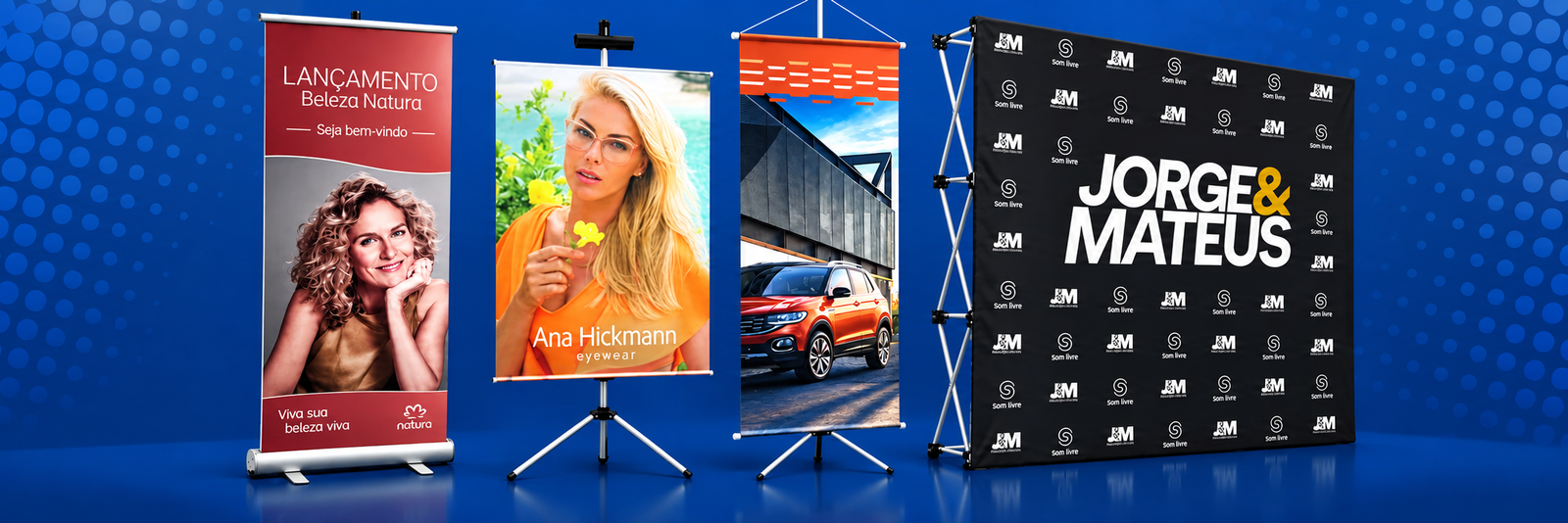 Backdrop em lona personalizado