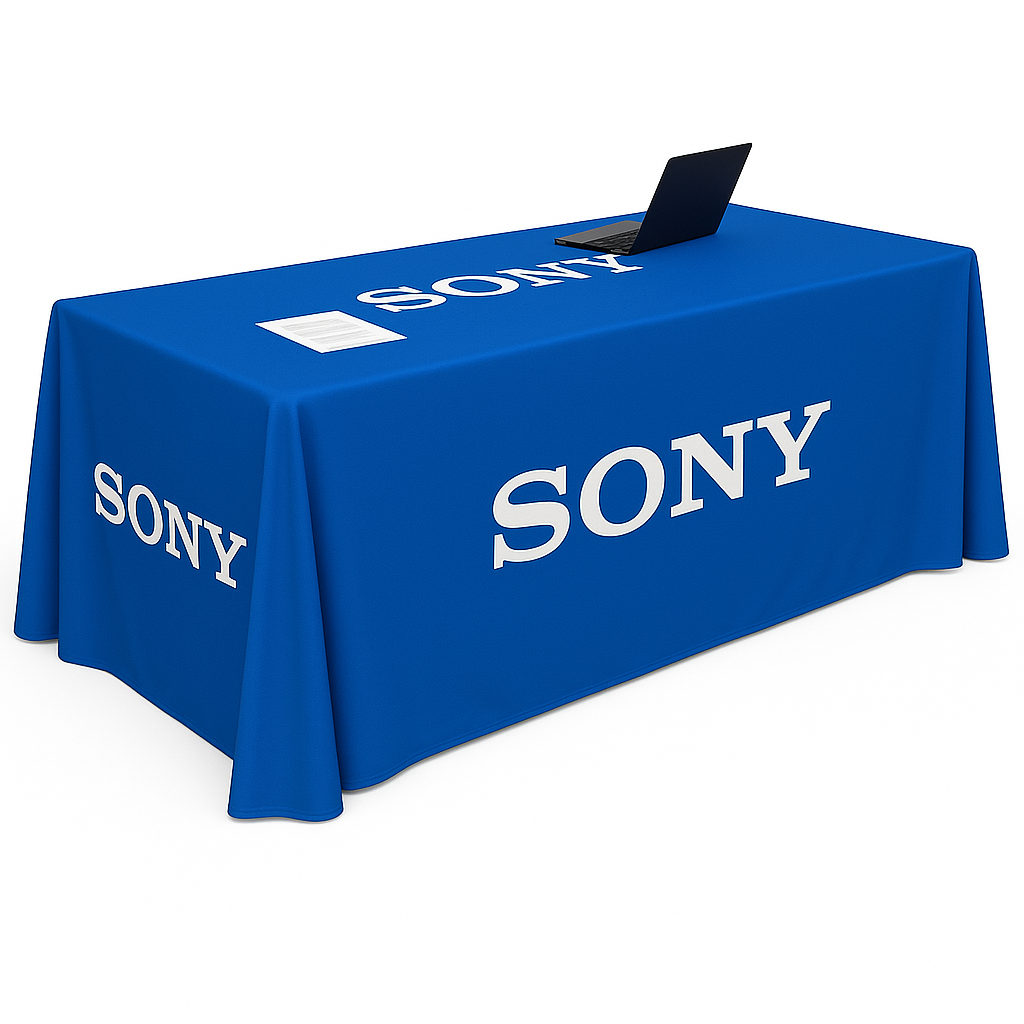 Toalha de mesa personalizada com logo