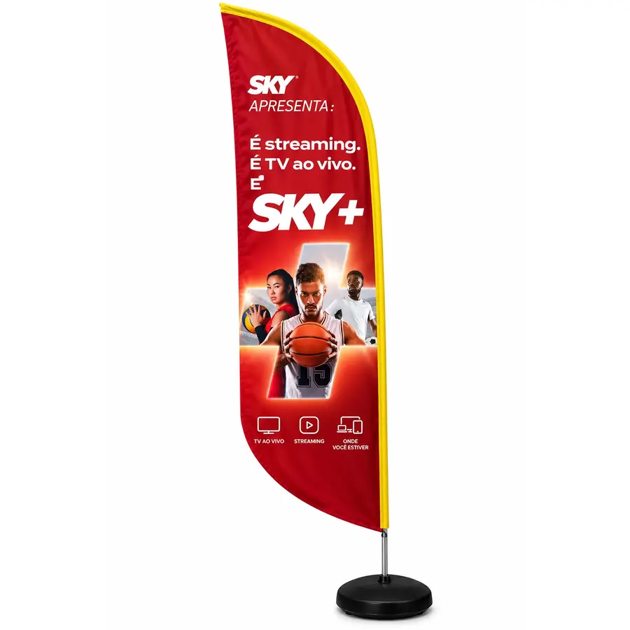 Wind banner personalizado para campanha SKY+
